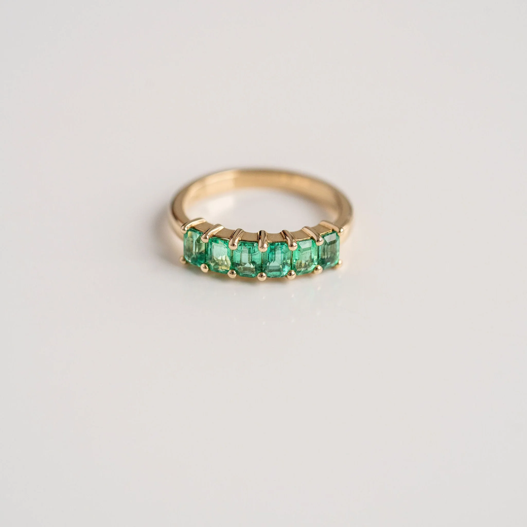 Emerald Cut Emerald Band - Image 3