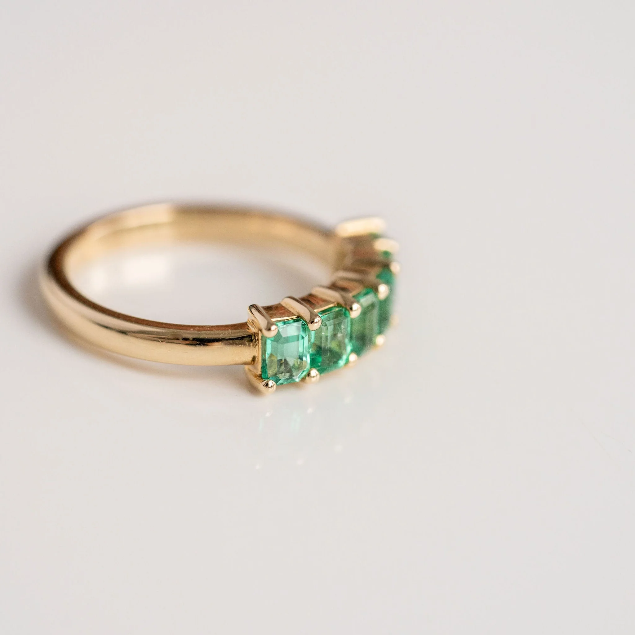 Emerald Cut Emerald Band - Image 4