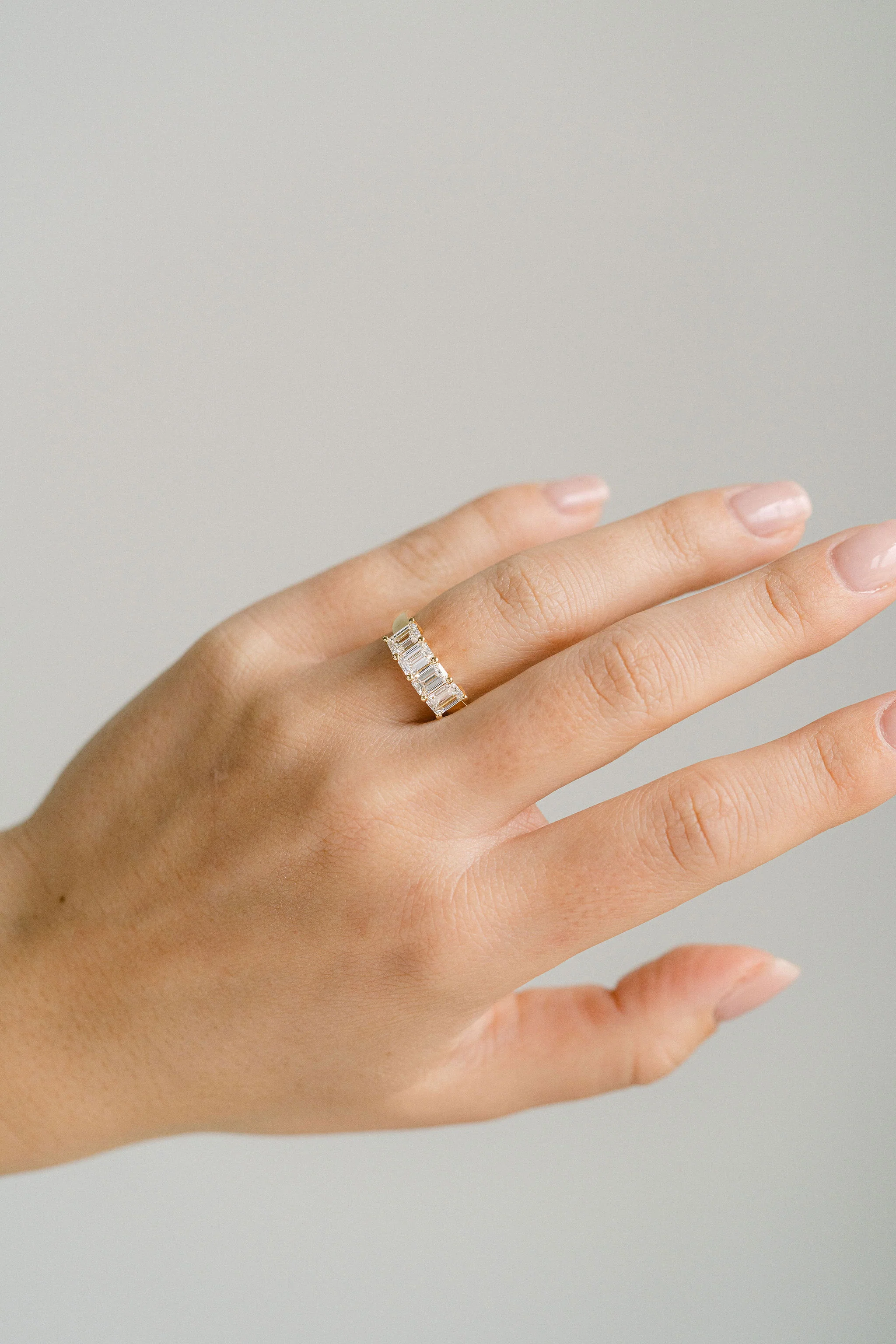 Emerald Cut Diamond Band - Image 5