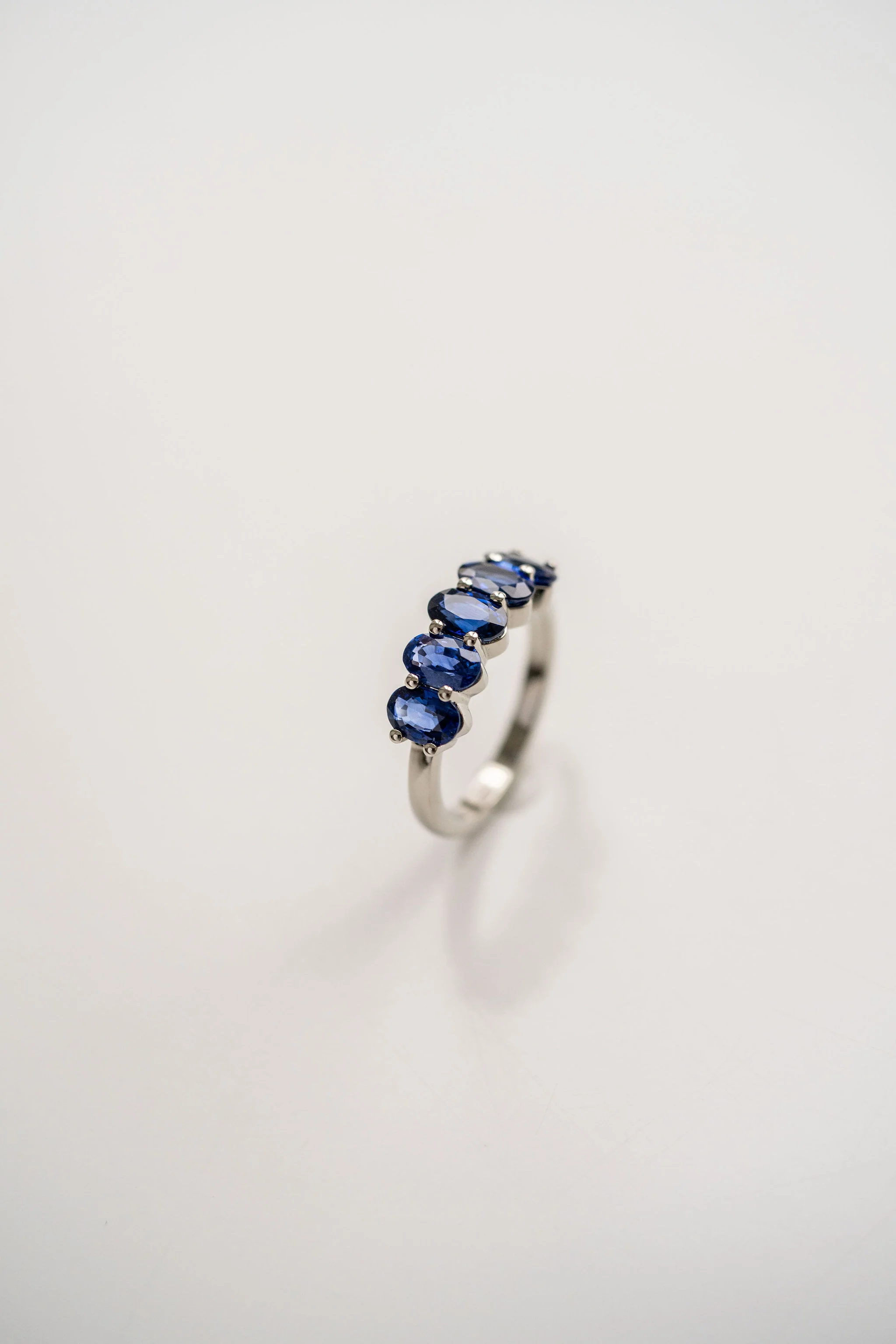 Oval Blue Sapphire Band - Image 3