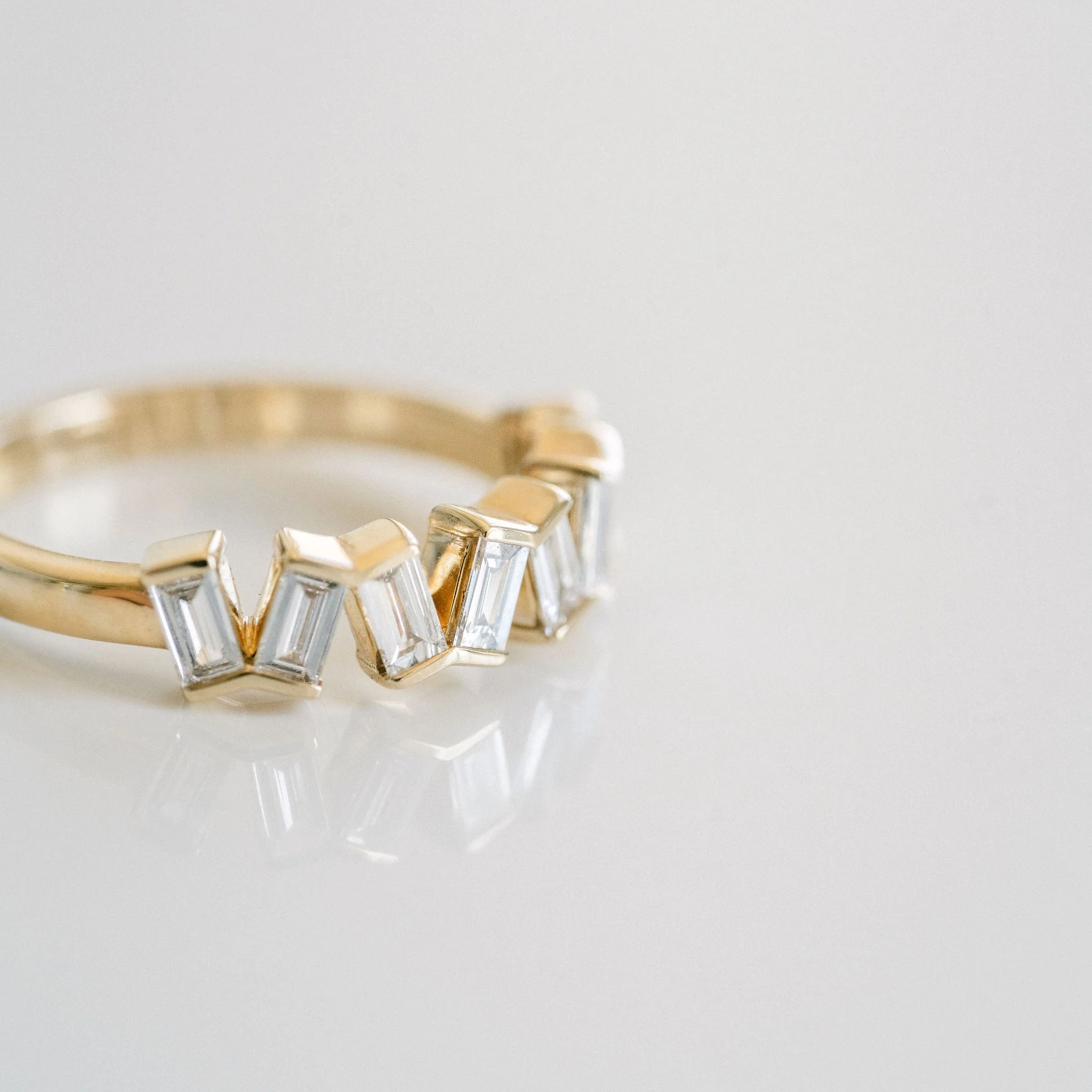 Baguette Bezel Domino Diamond Band - Image 3