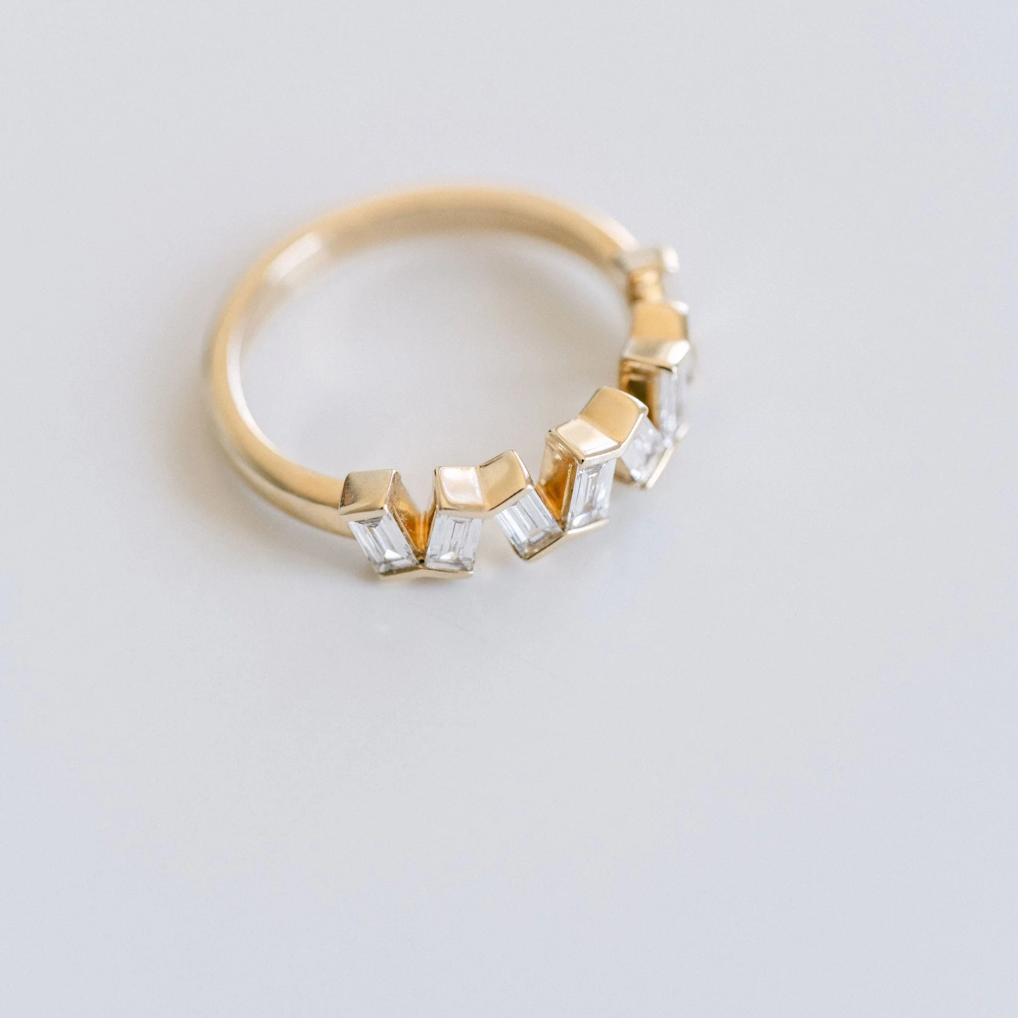 Baguette Bezel Domino Diamond Band - Image 6