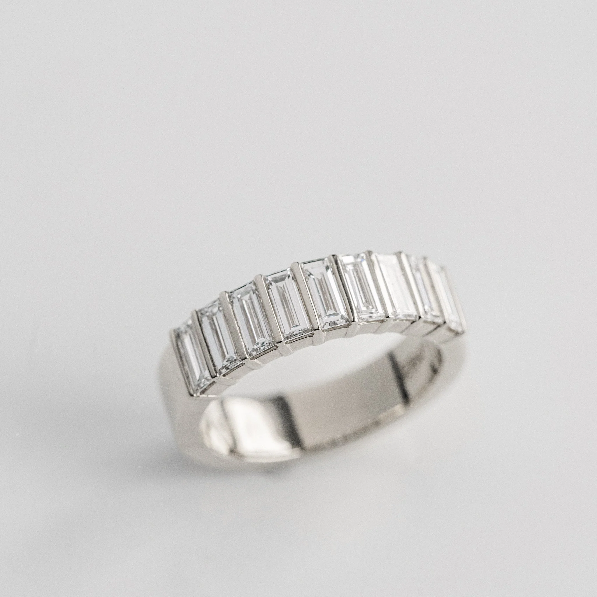 Baguette Diamond Bar Set Band - Image 10