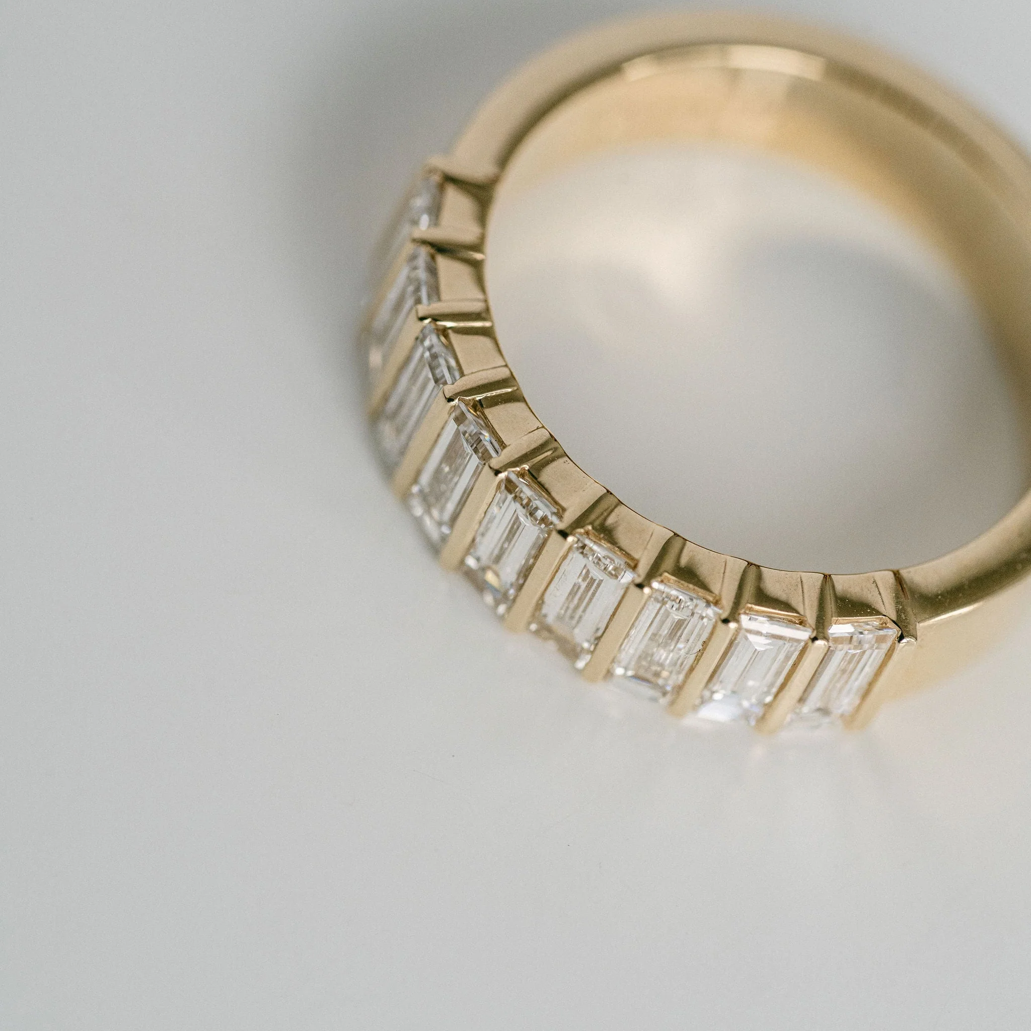 Baguette Diamond Bar Set Band - Image 3