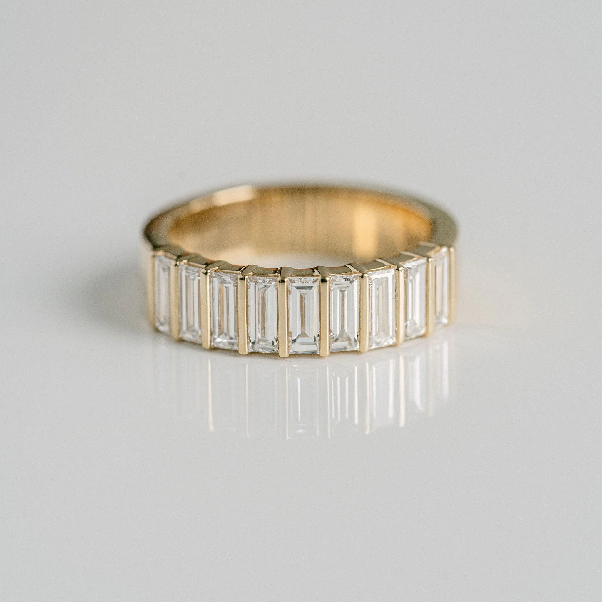 Baguette Diamond Bar Set Band - Image 7