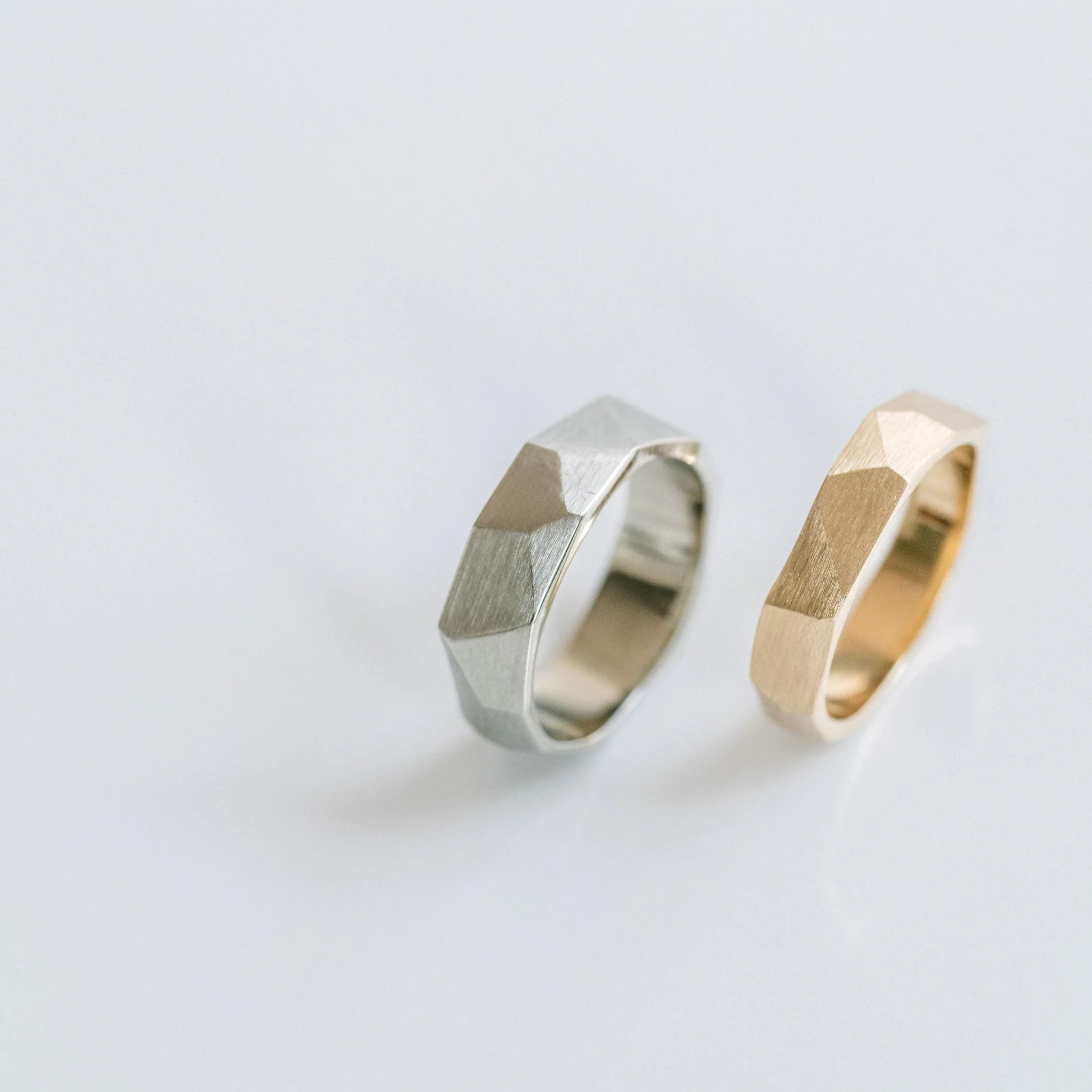 Brushed Faceted Mens Band - Image 5