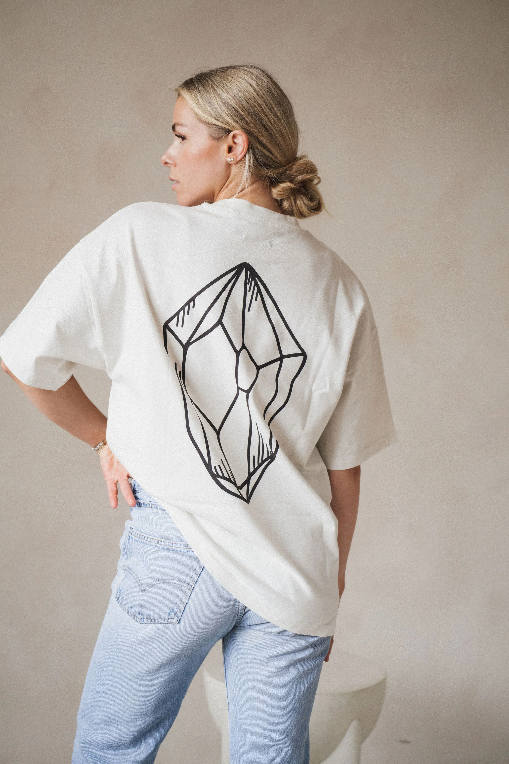 Cavalier Oversized T-Shirt - Cream - Image 3