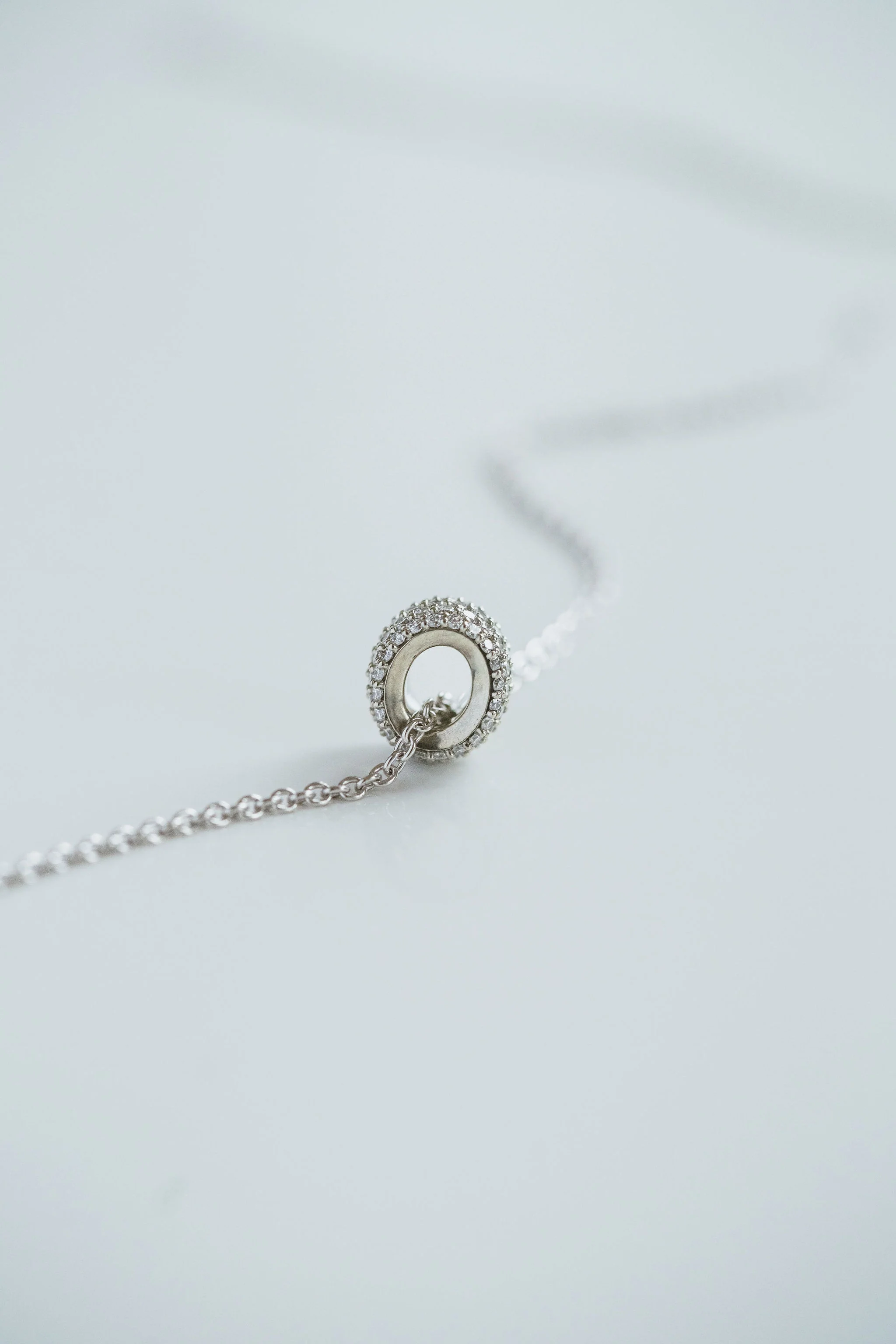 Diamond Pavé Oval Torus Pendant - Image 4