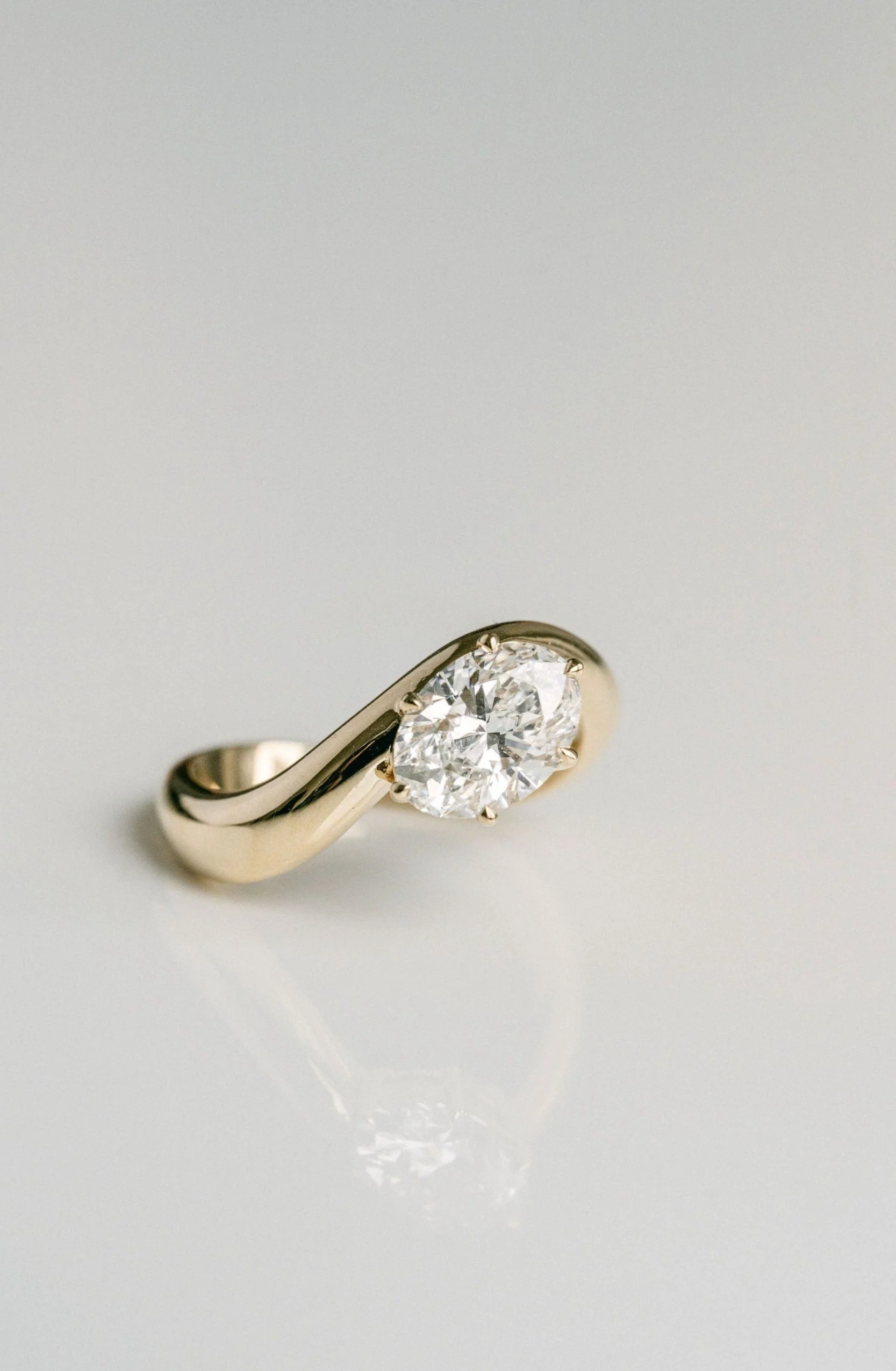 Oval Diamond Embrace Ring - Image 3