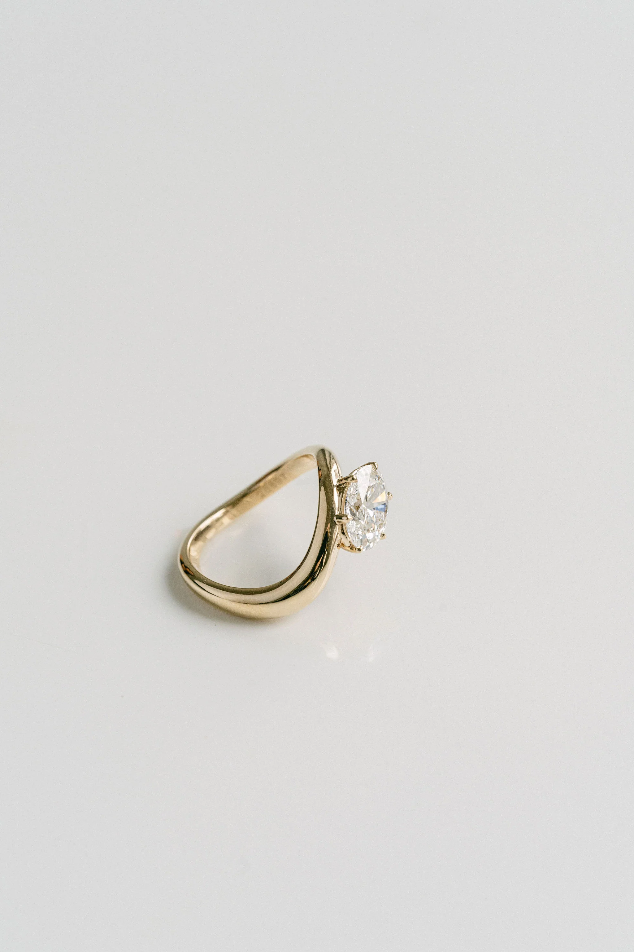 Oval Diamond Embrace Ring - Image 4