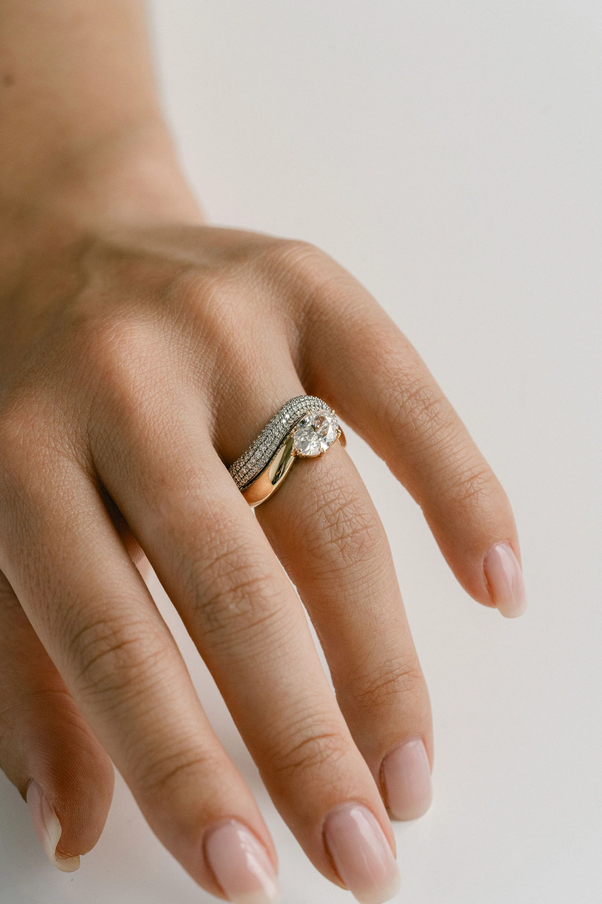 Oval Diamond Embrace Ring - Image 6