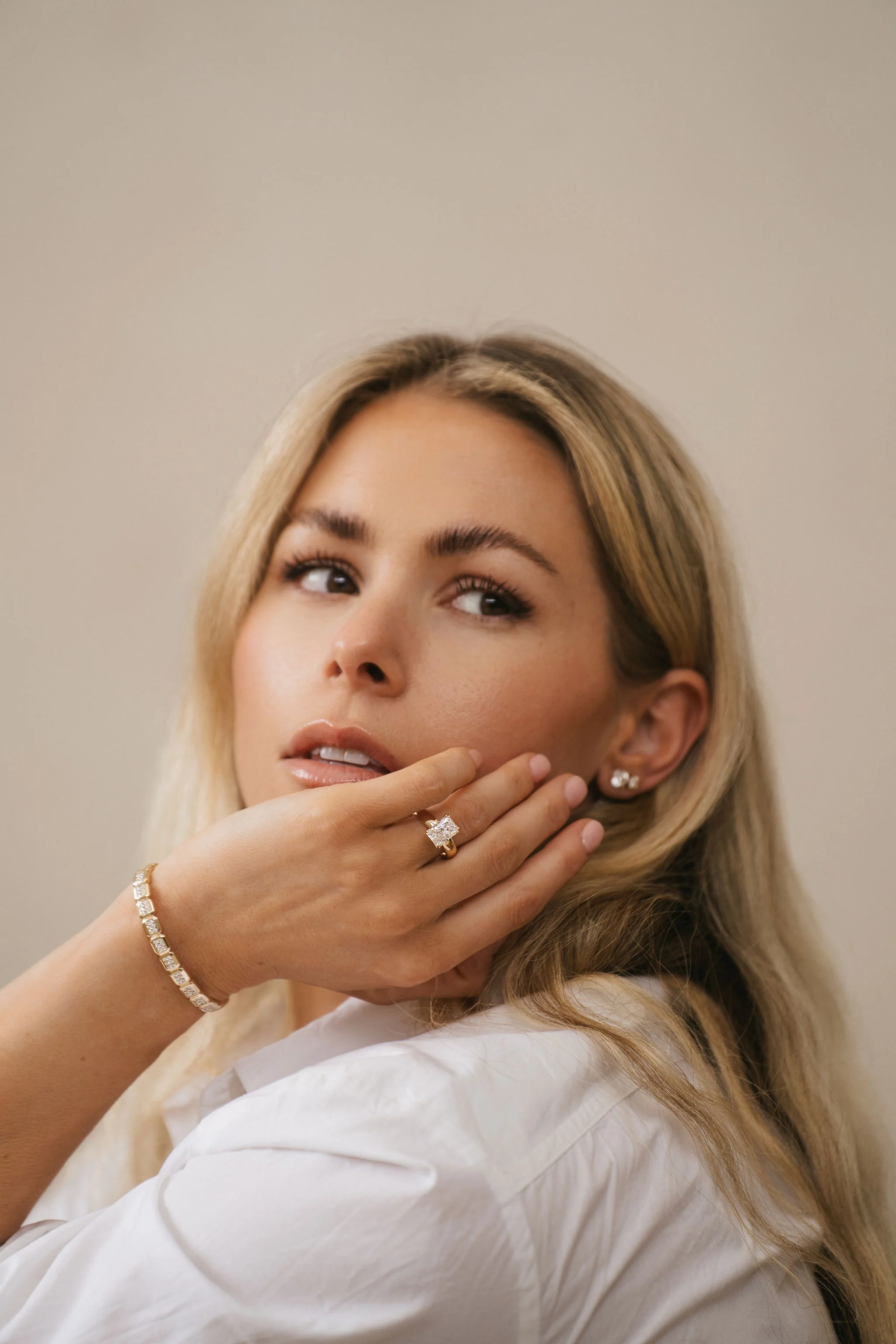 Faceted Geometric Diamond Pavè Cuff - Image 6