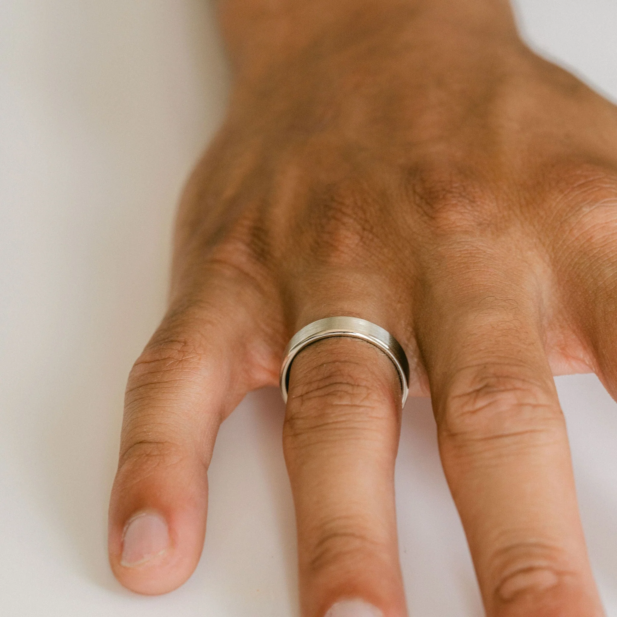 Flat Brushed Mens Band With Round Edge - Image 4