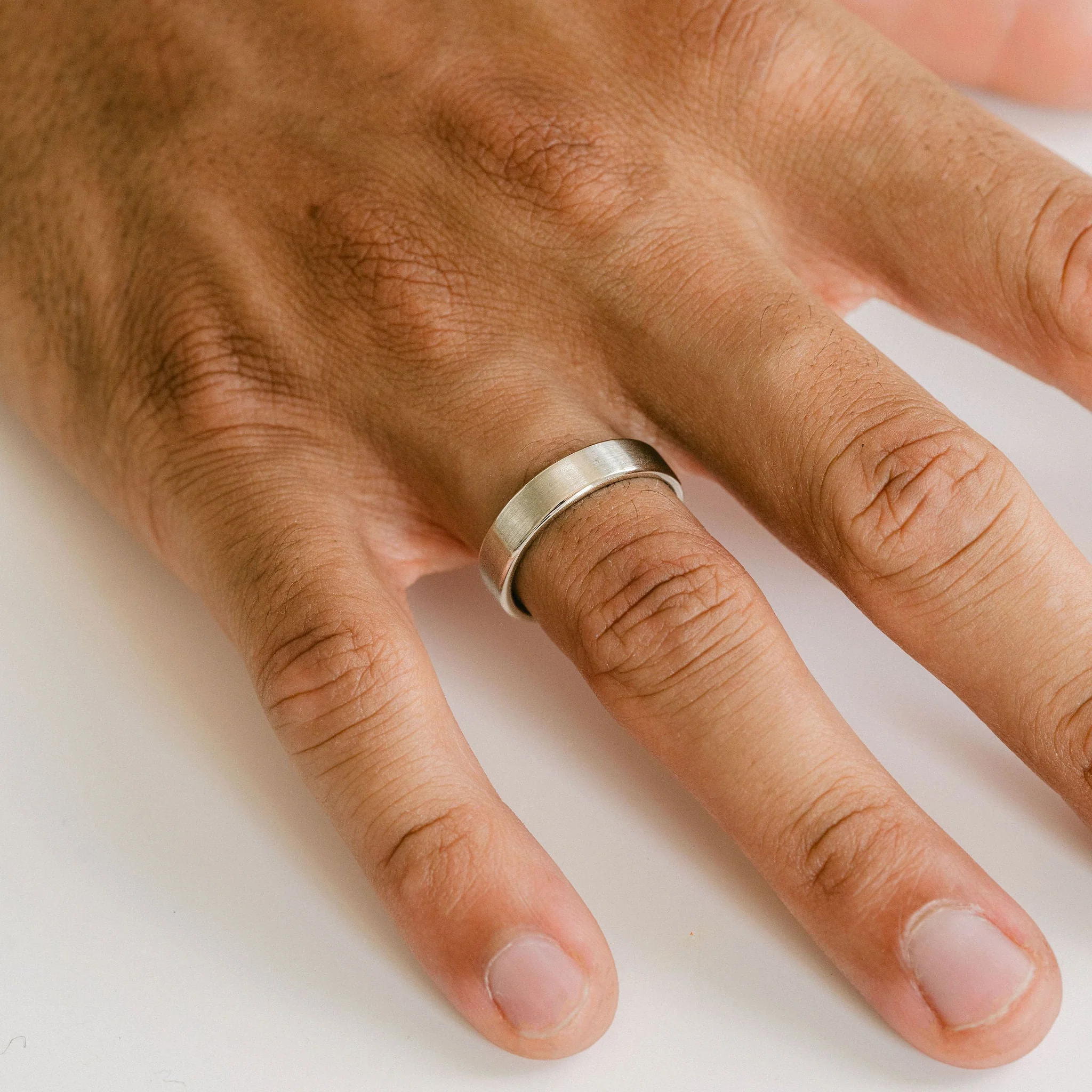 Flat Brushed Mens Band With Round Edge - Image 6