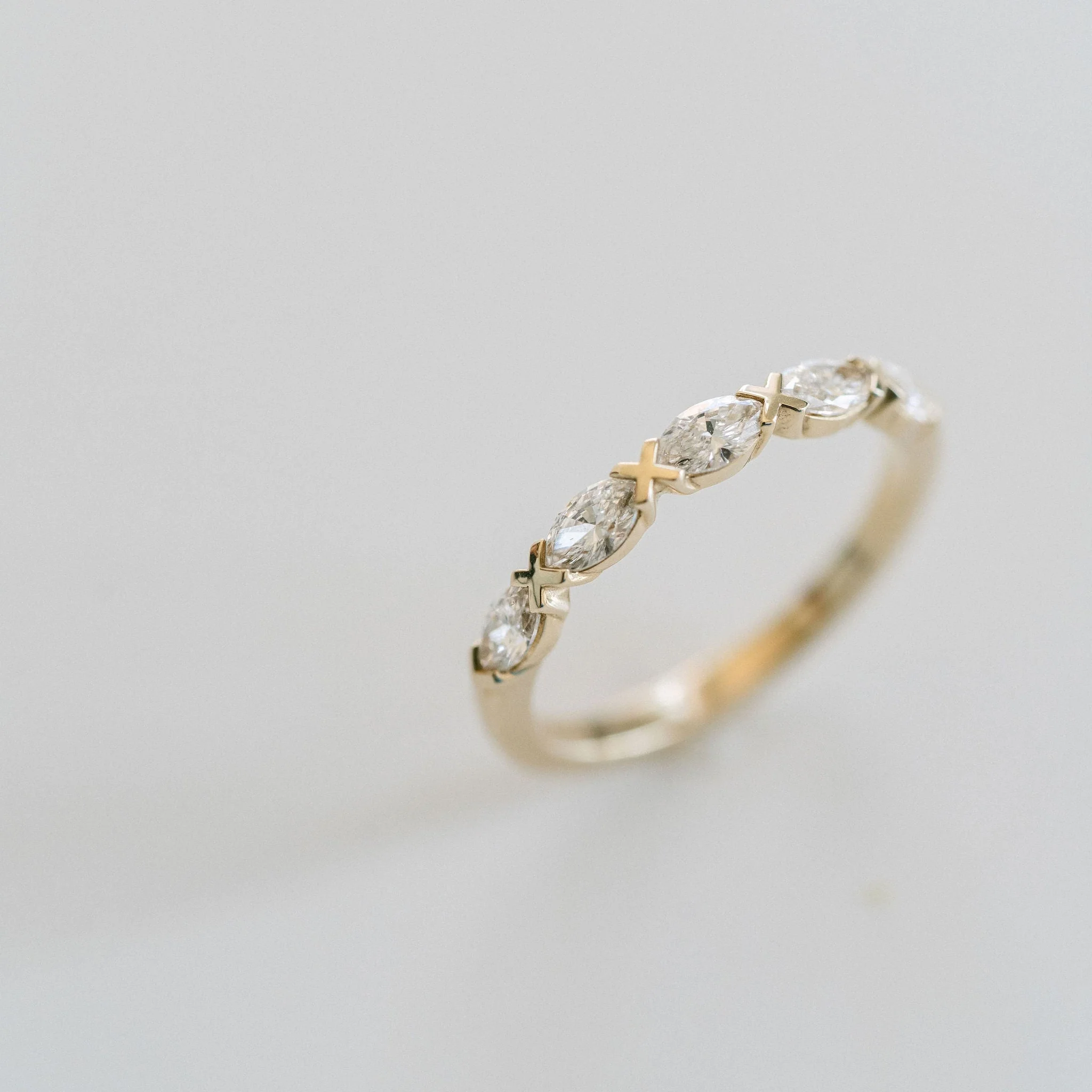Marquise Cut XO Diamond Band - Image 3