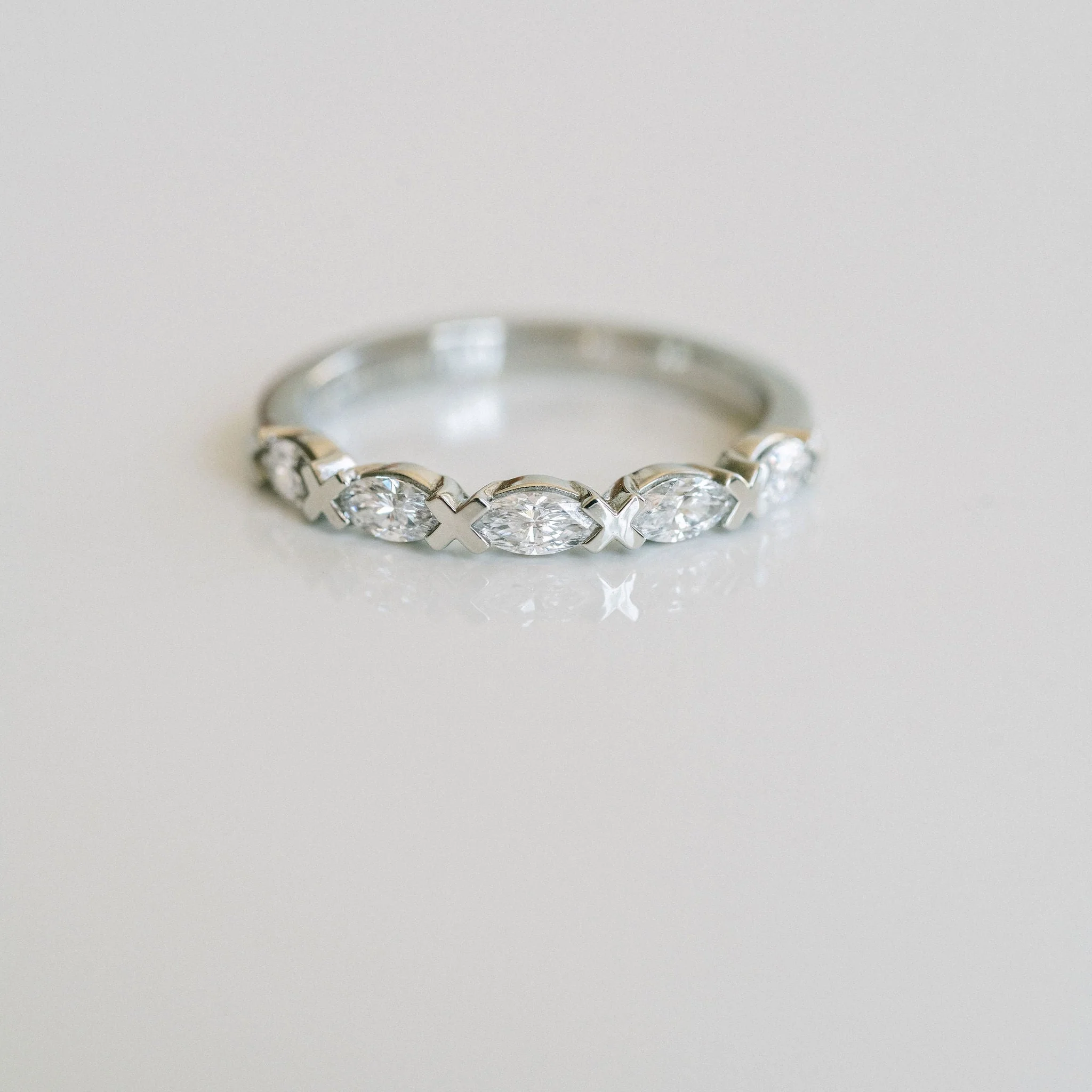 Marquise Cut XO Diamond Band - Image 4