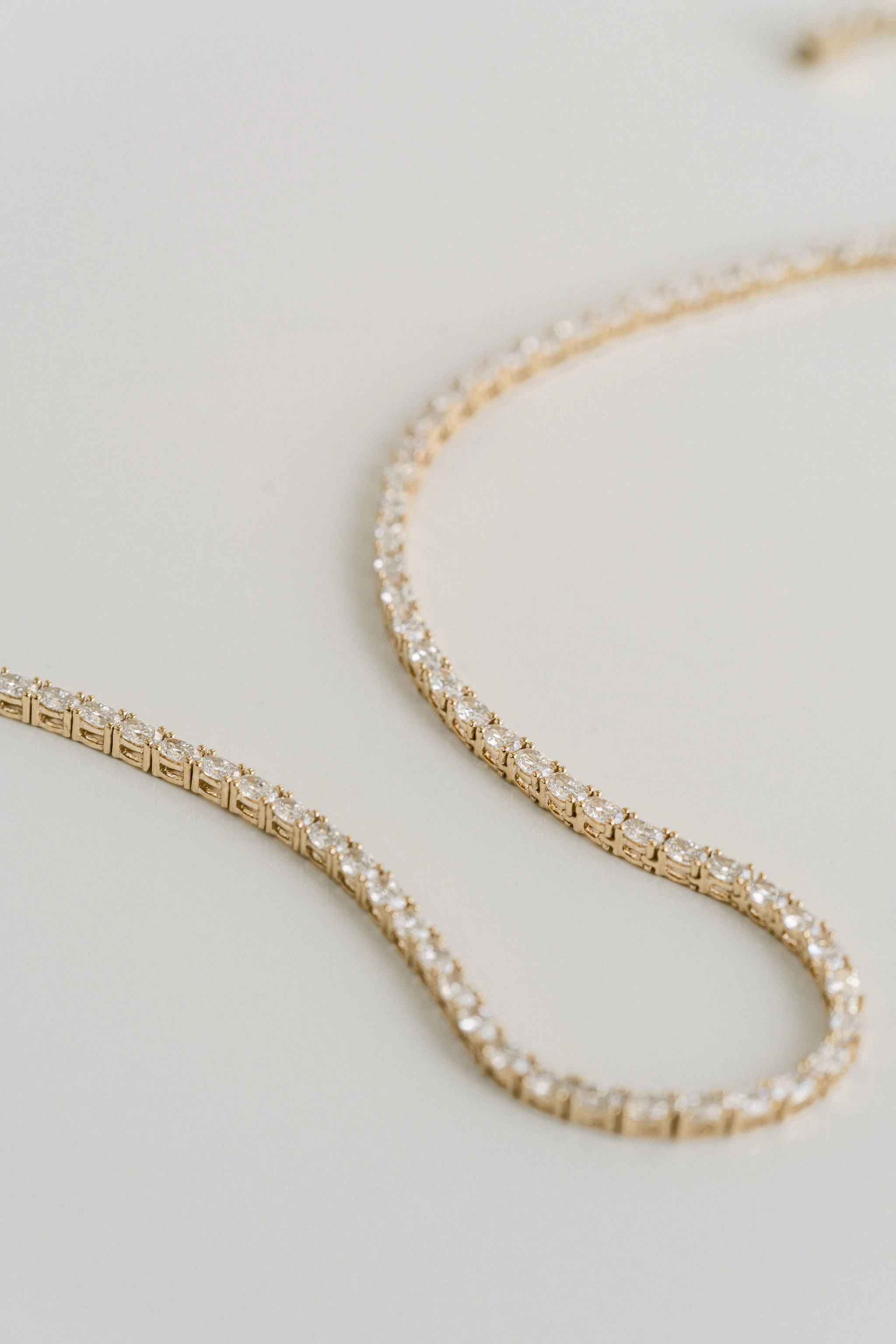 Oval Diamond Tennis Necklace - Image 3
