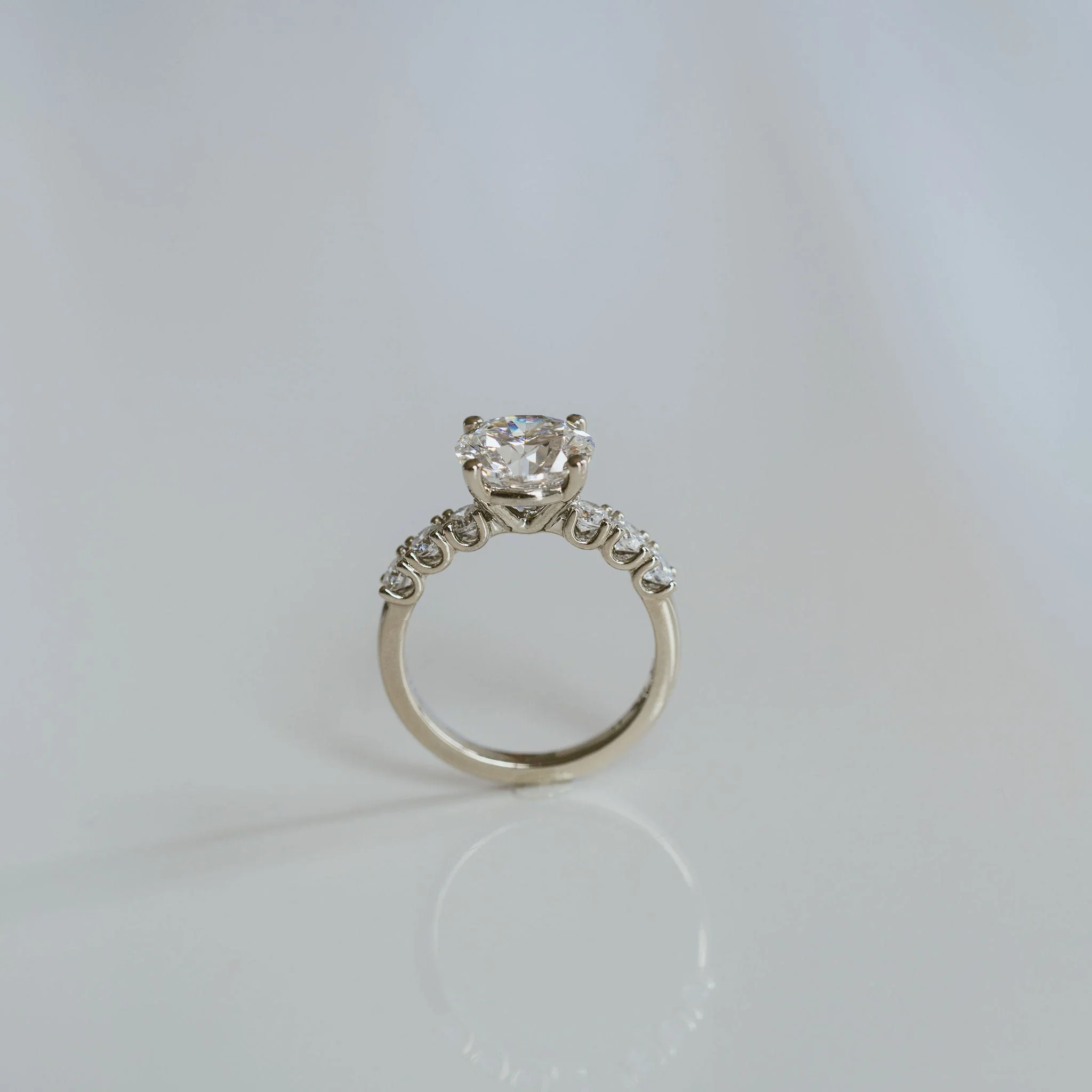 Round Brilliant Diamond Dahlia Ring - Image 5