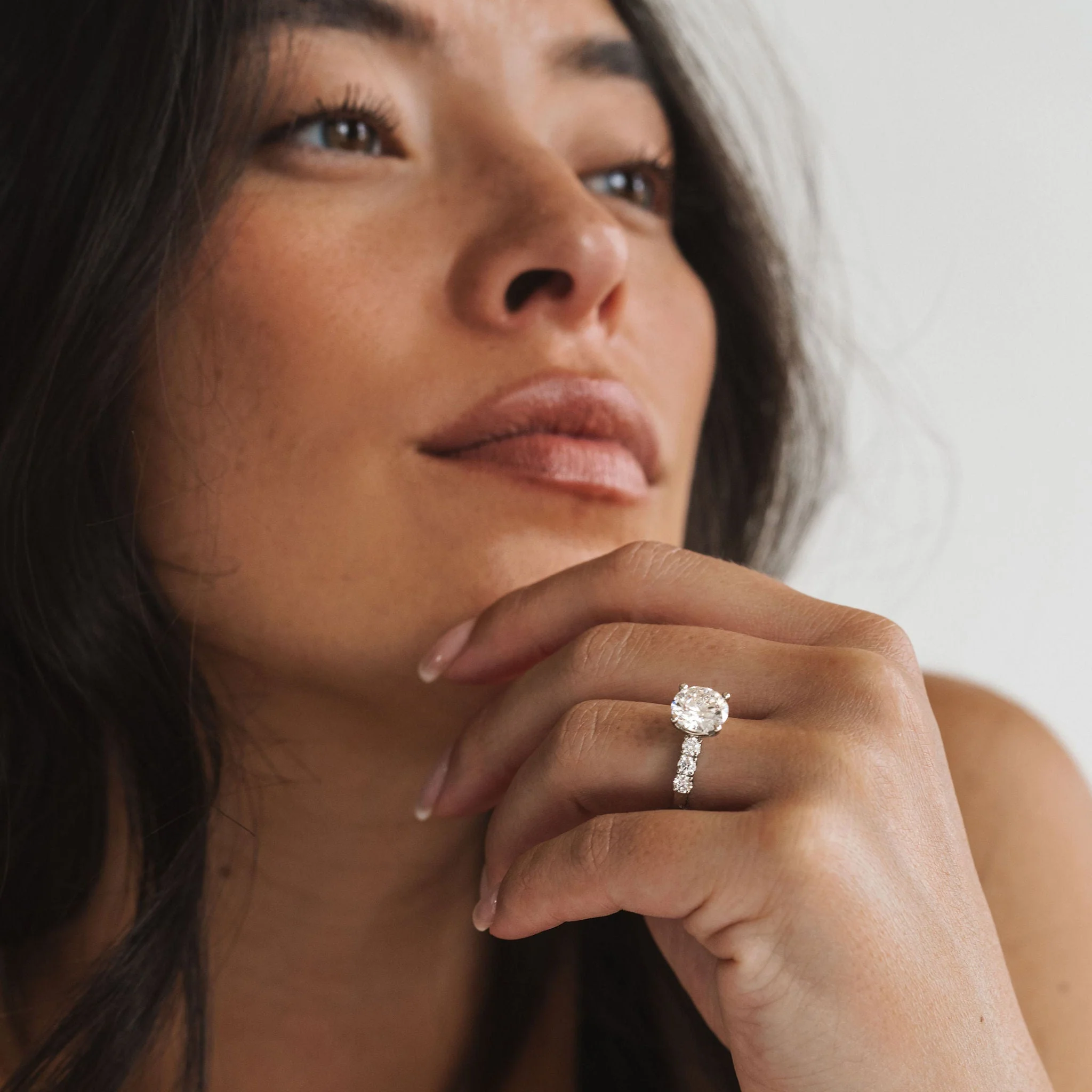 Round Brilliant Diamond Dahlia Ring - Image 7