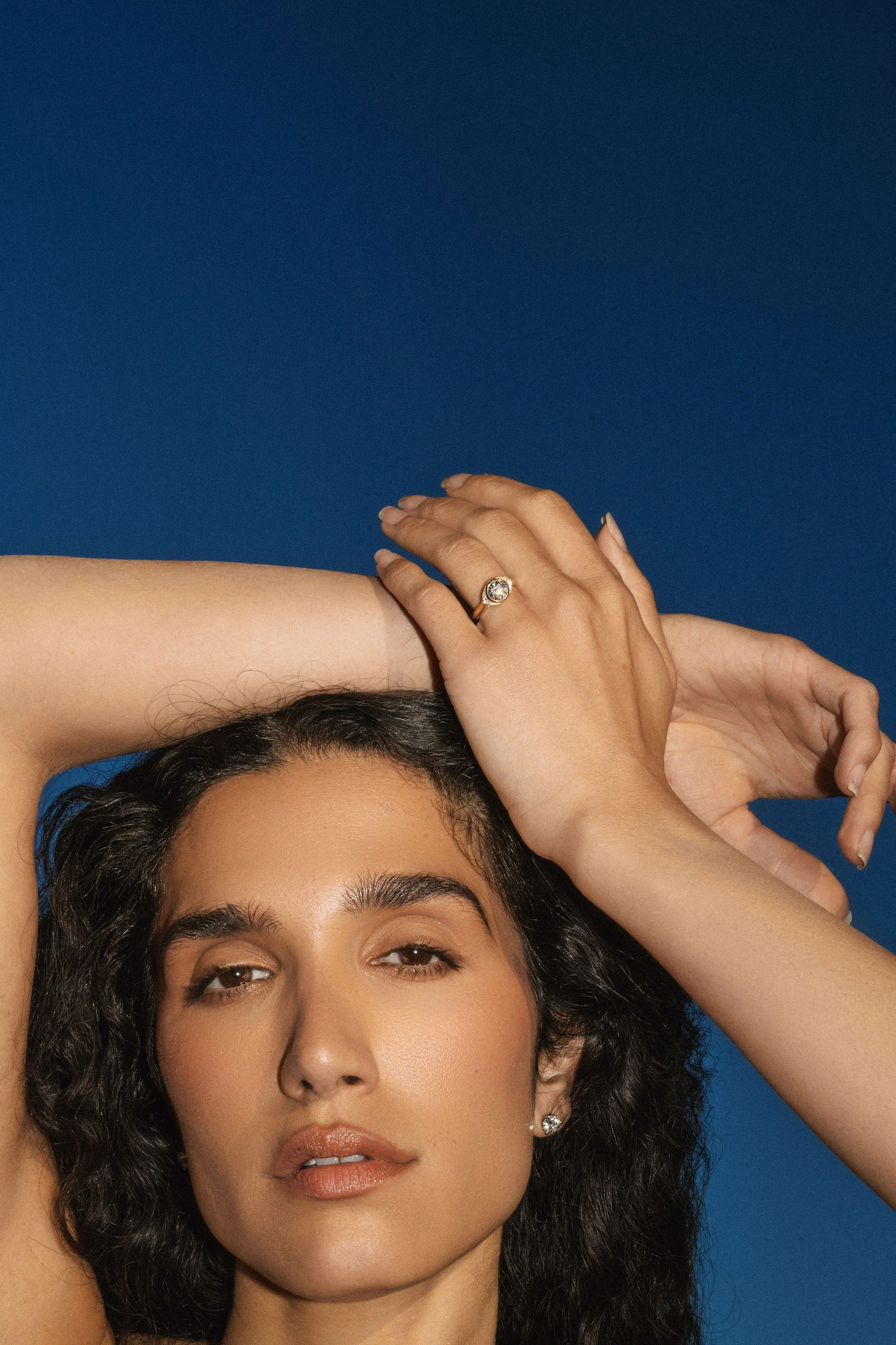 Round Brilliant Diamond With Diamond Eye Halo - Image 3