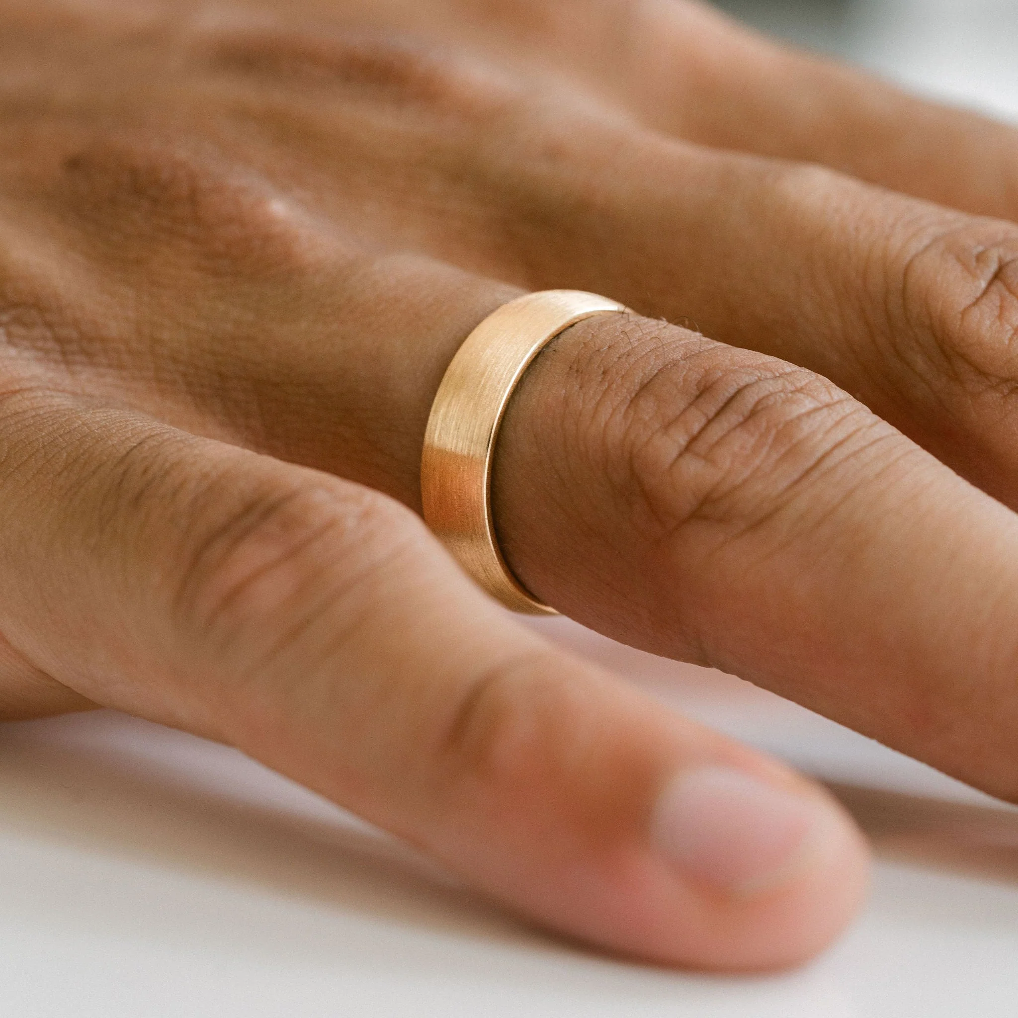 Round Brushed Mens Band - Image 7