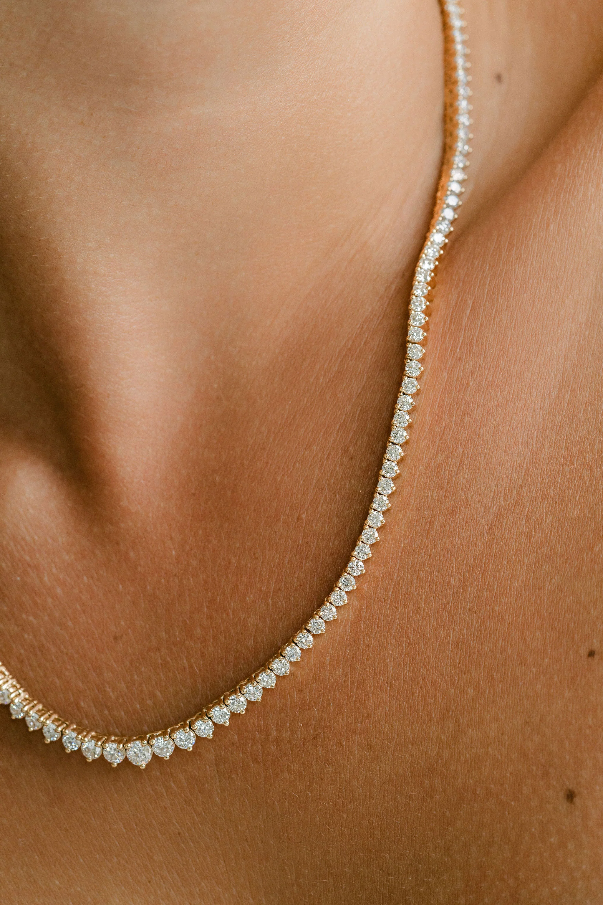 Round Diamond Riviera Necklace - Image 3