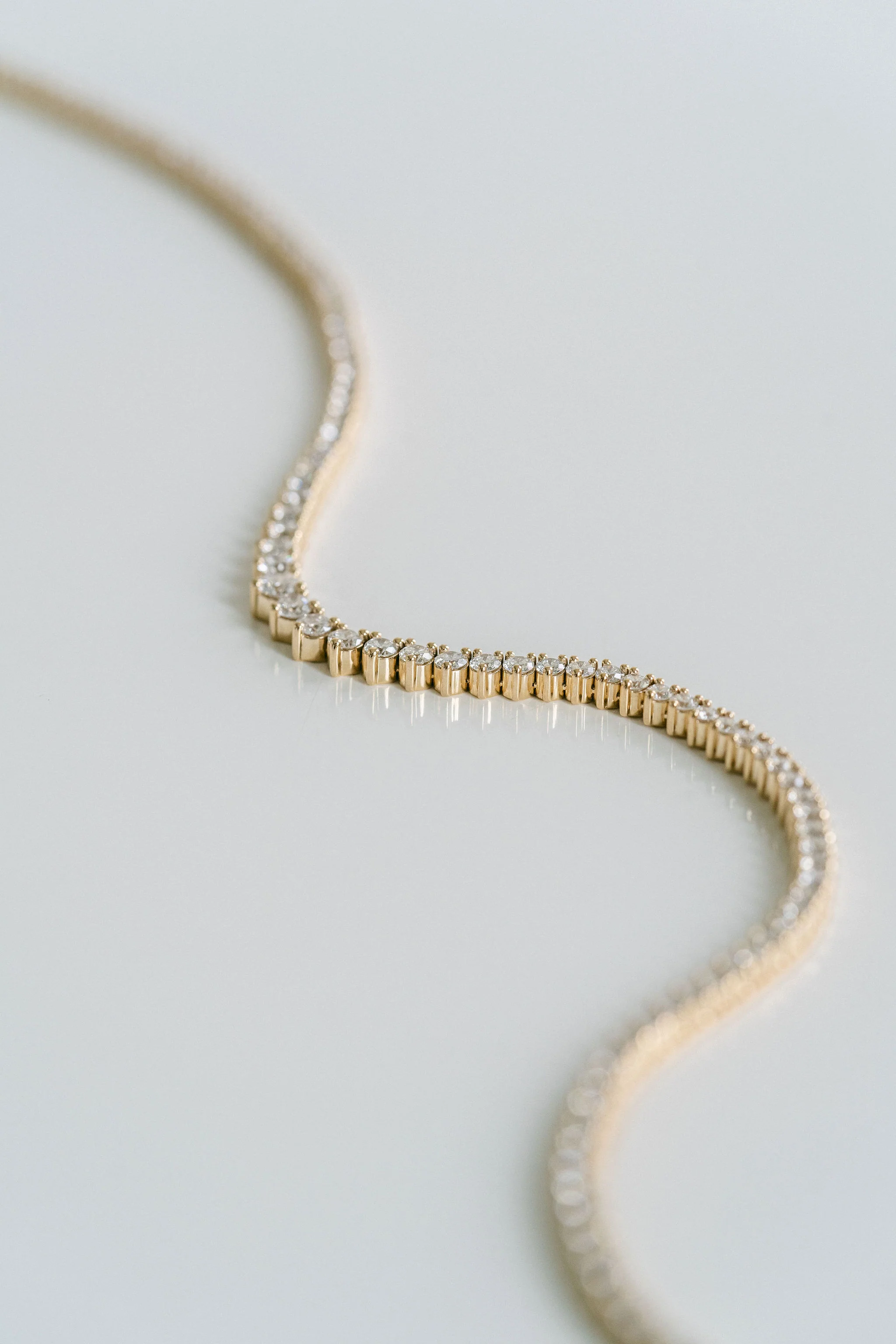 Round Diamond Riviera Necklace - Image 4