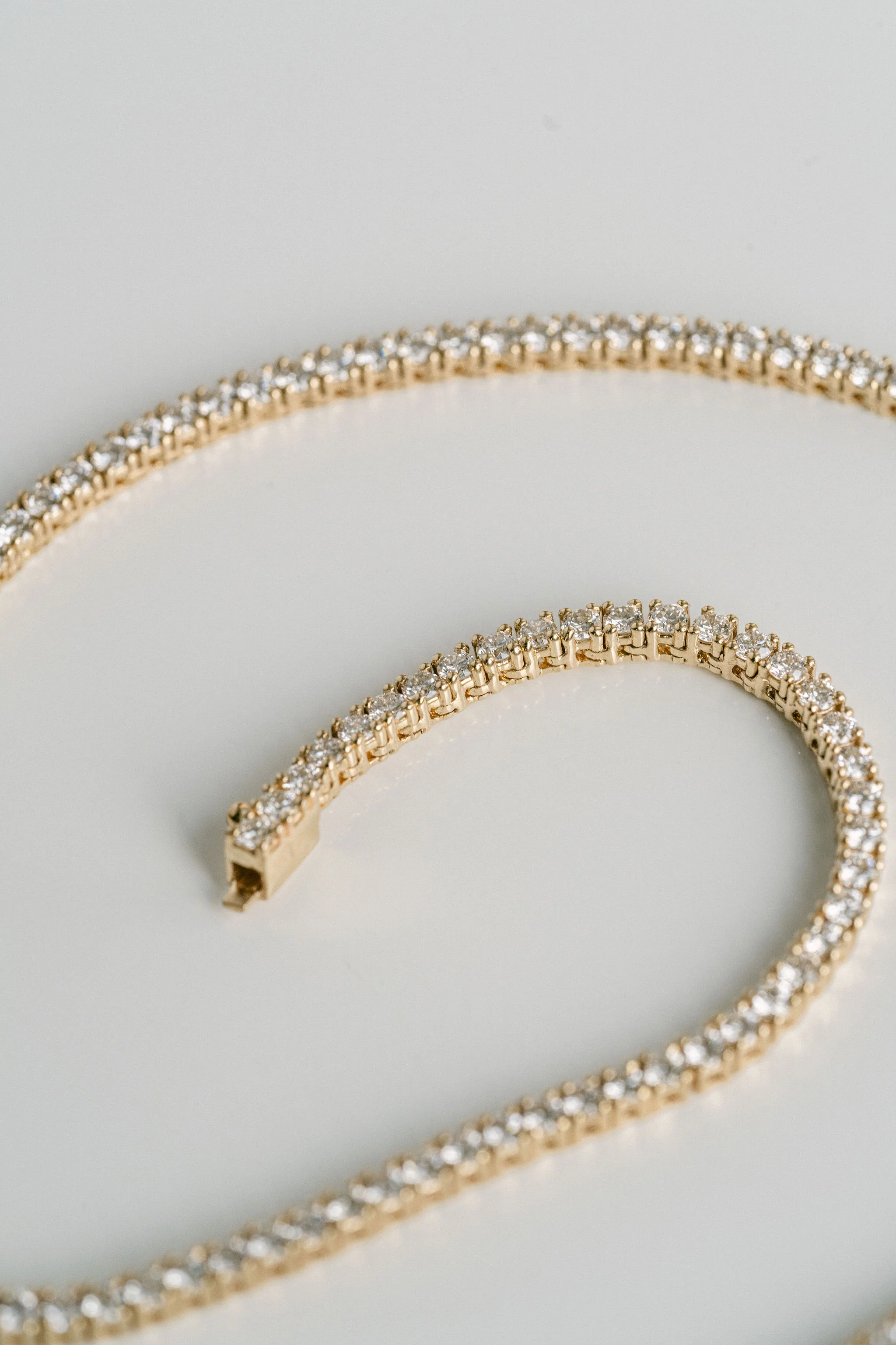 Round Diamond Tennis Necklace - Image 3