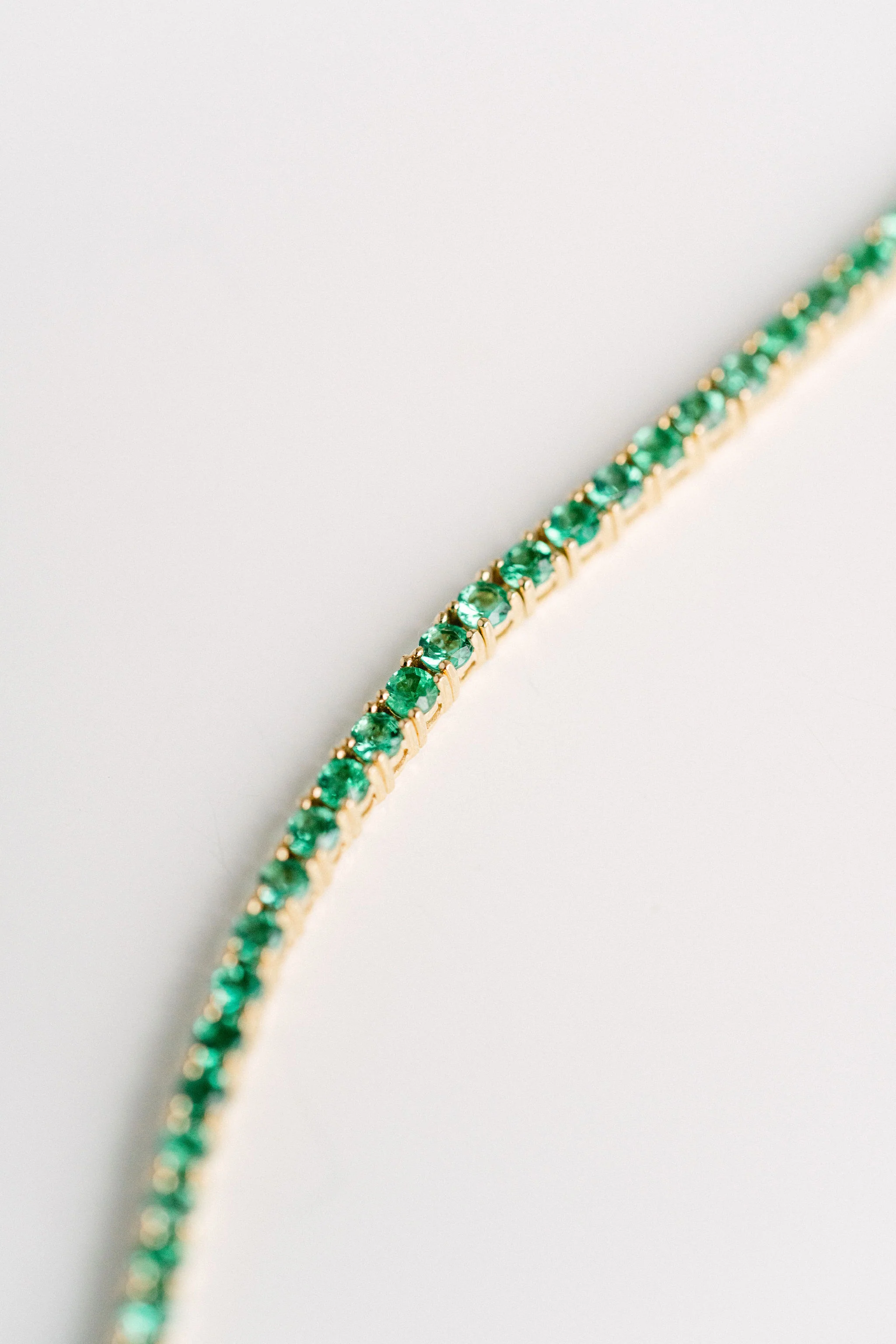 Round Emerald Tennis Bracelet - Image 3