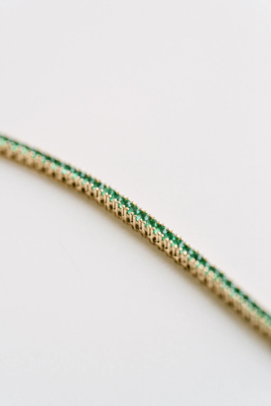 Round Emerald Tennis Necklace - Image 3